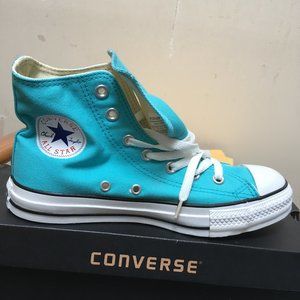 NEW! Turquois & White Converse All Star High Tops